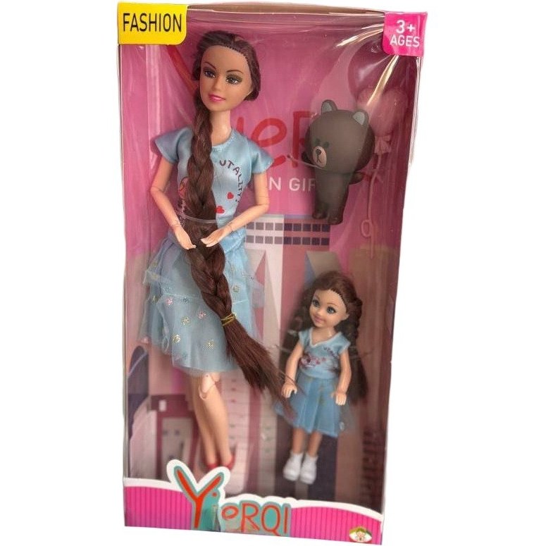 باربی مدل مادر دختر با خرس و بادکنک