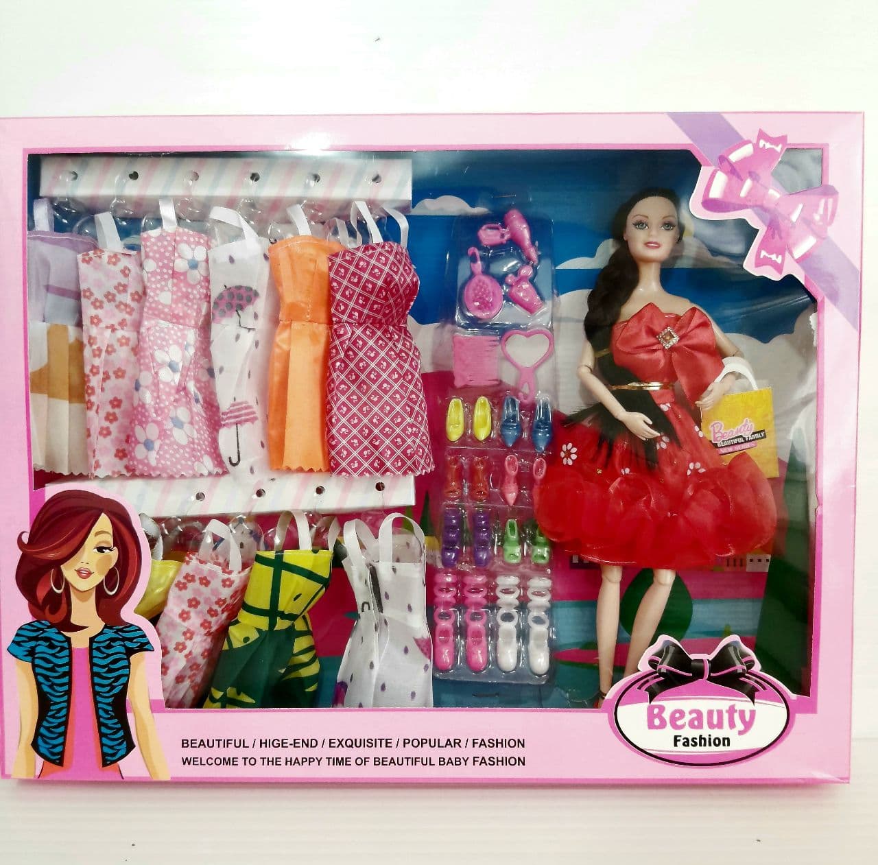 باربی عروس با ست کفش و ده دست لباس