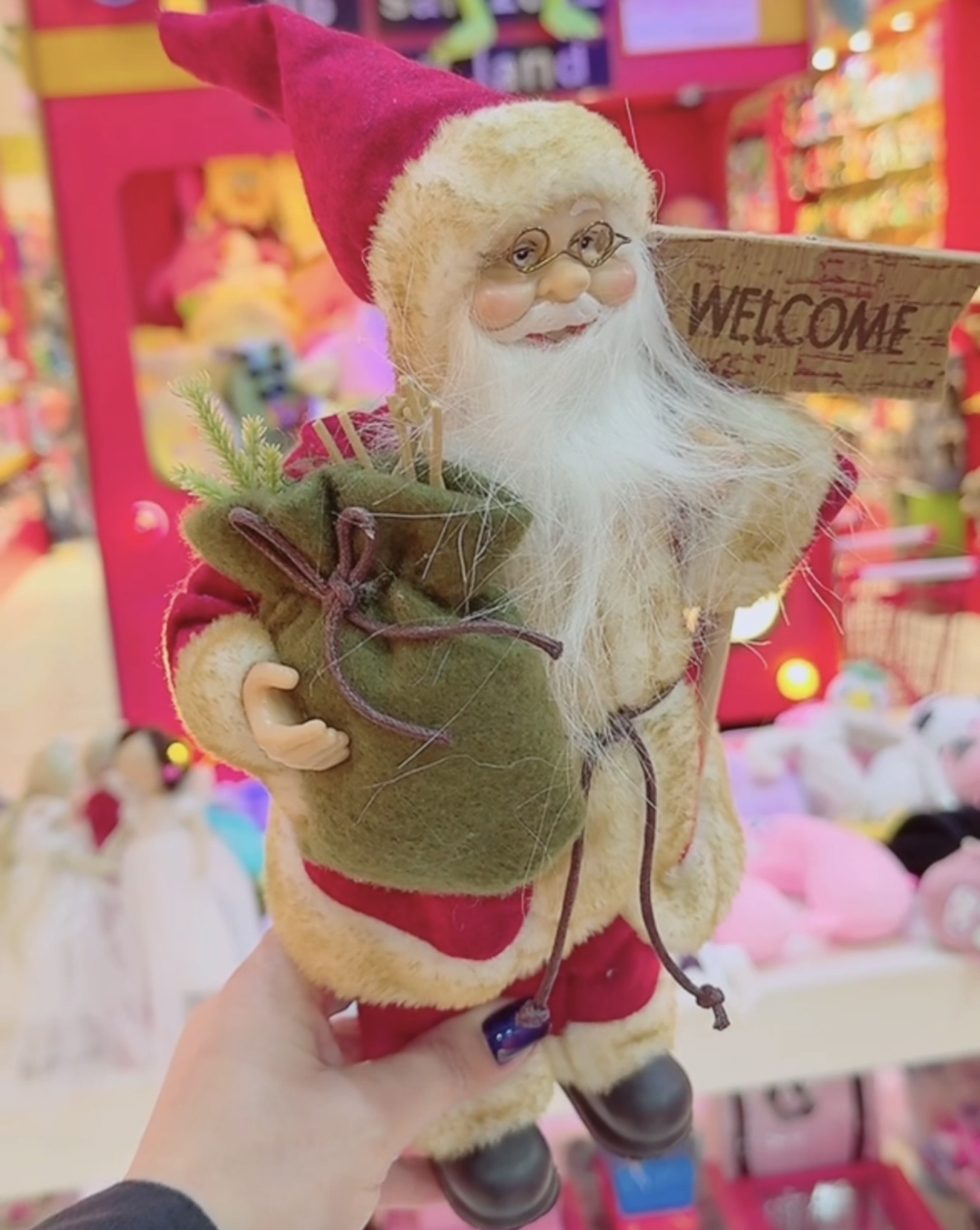 عروسک بابانوئل بقچه دار کیوت 30 سانتی متر