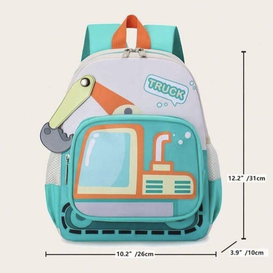 کیف کوله پشتی مهد کودکی طرح بیل مکانیکی