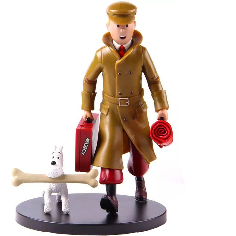 فیگور تن تن و میلو همراه با چمدان