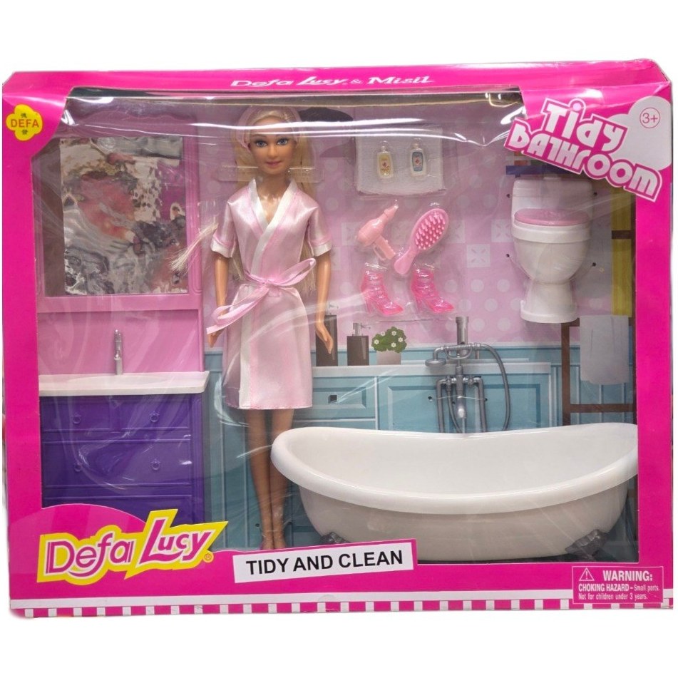 باربی با وان حمام و توالت فرنگی برند دفا لوسی