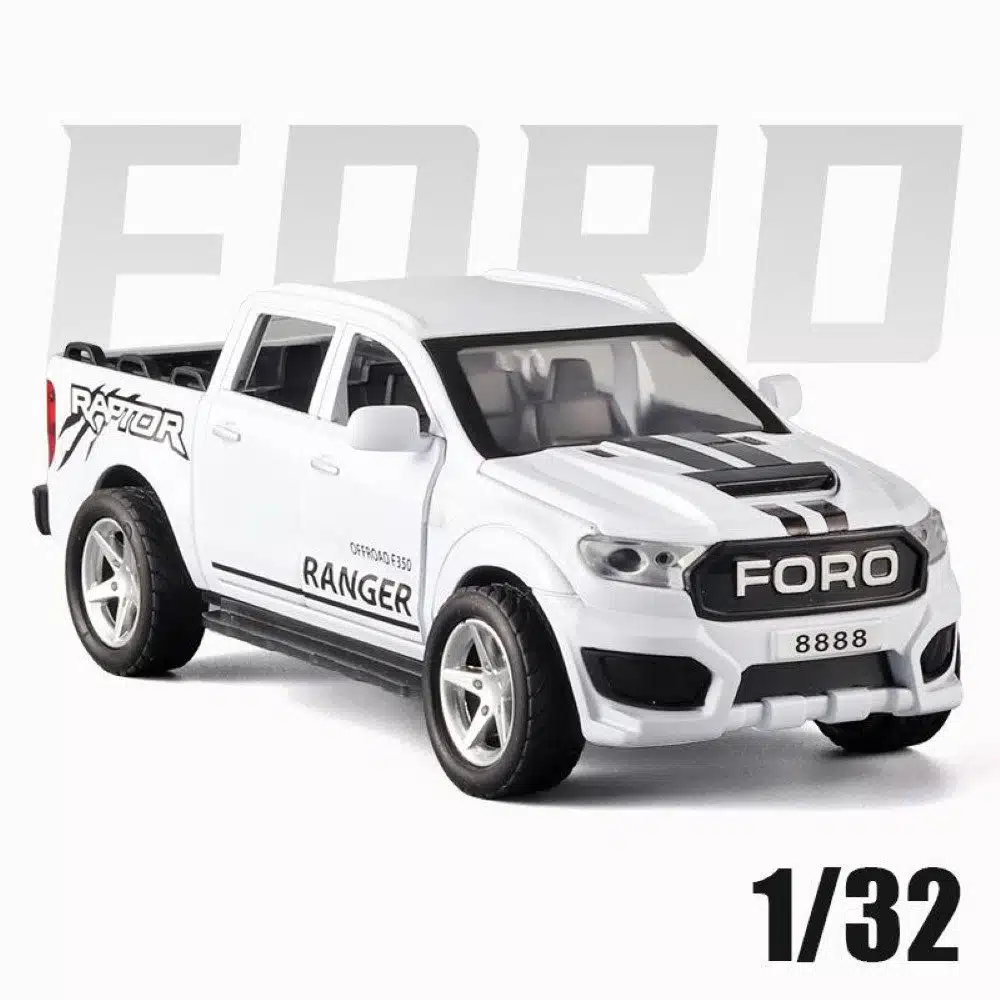 ماشین فلزی وانت فورد رپتور FORD F350 زاپاس دار سفید