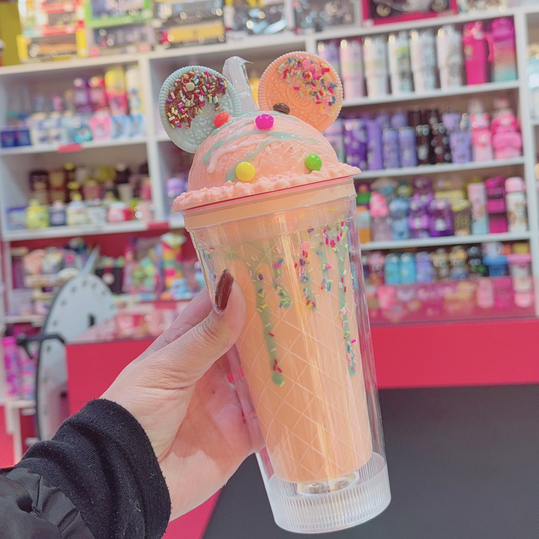 ماگ اسموتی طرح بستنی گنجایش 500 میل چراغ دار