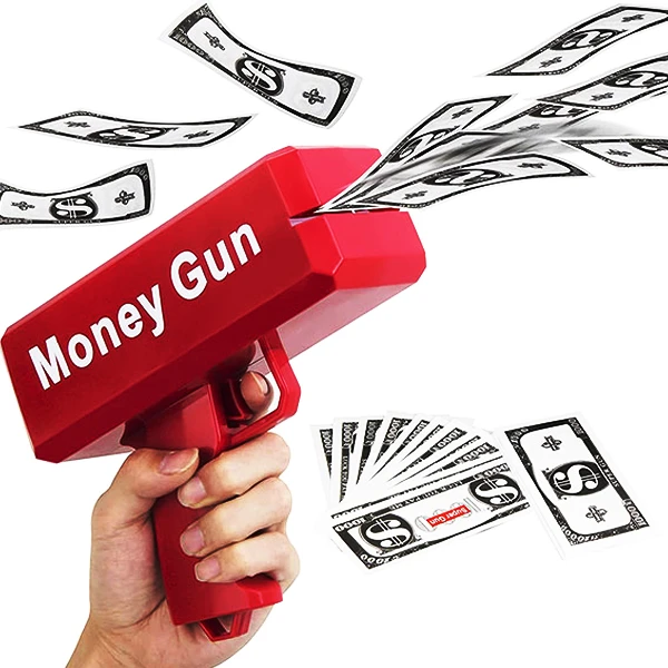 تفنگ پول پاش money gun همراه با اسکناس