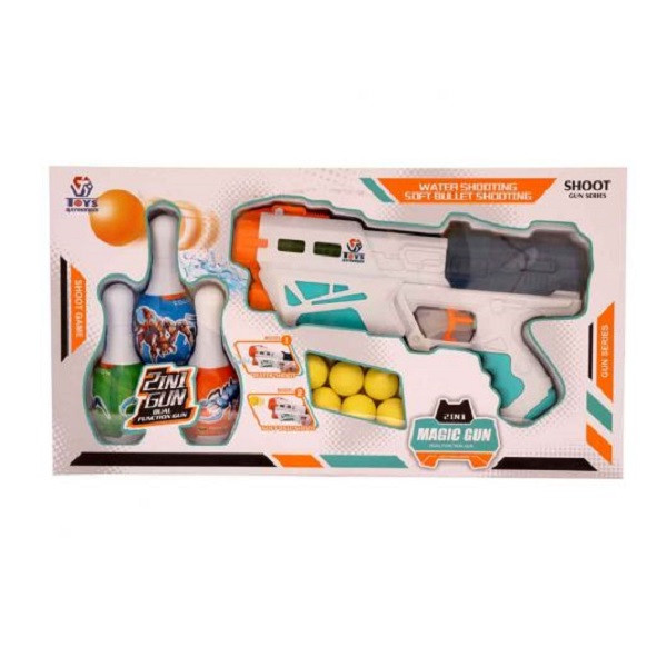 تفنگ پرتاب توپ و آب پاش با بولینگ