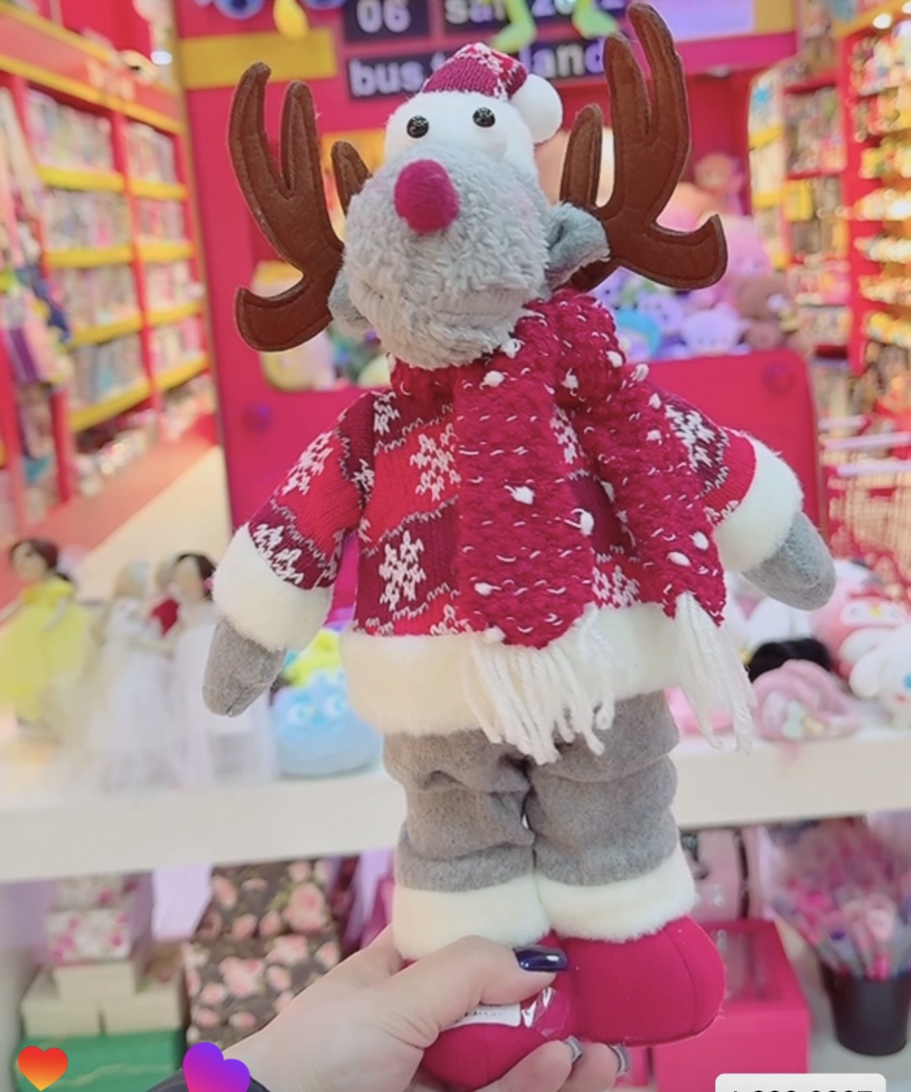 عروسک گوزن شمالی 35 سانتی کریسمس