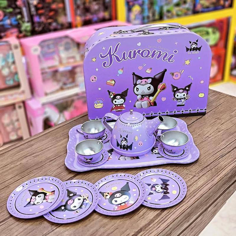 اسباب بازی ست چایخوری کیفی کرومی فلزی