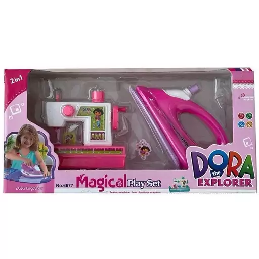 اسباب بازی چرخ خیاطی و اتو برند دورا