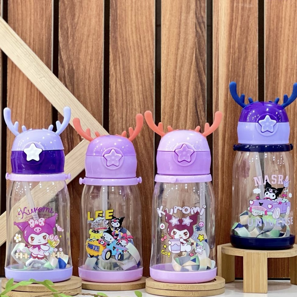 قمقمه نی دار کرومی طرح گوزن شاخ دار با بند بلند