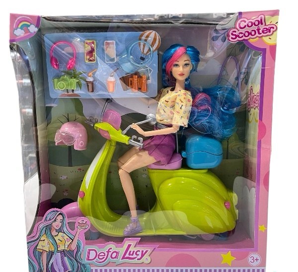 عروسک باربی موتور سوار دفا لوسی