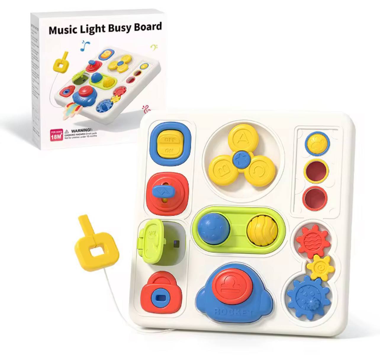 اسباب بازی برد هوش کودک موزیکال چراغ دار