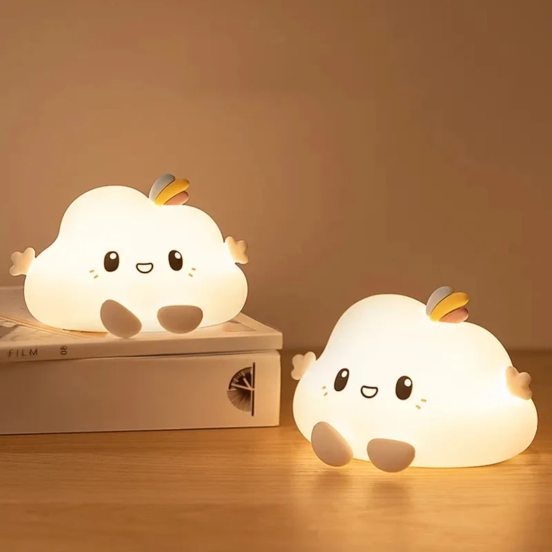 چراغ خواب کودک مدل ابر سیلیکونی شارژی