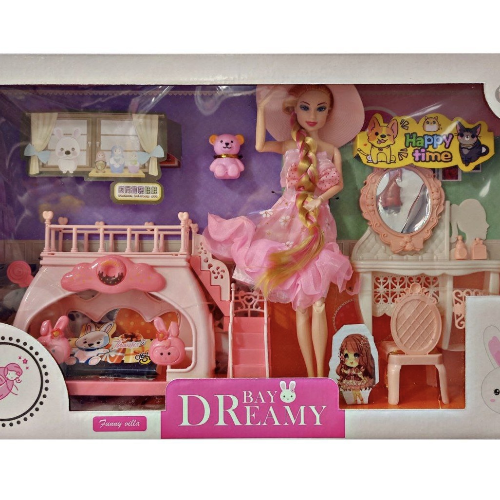 ست باربی با لوازم اتاق dreamy bay