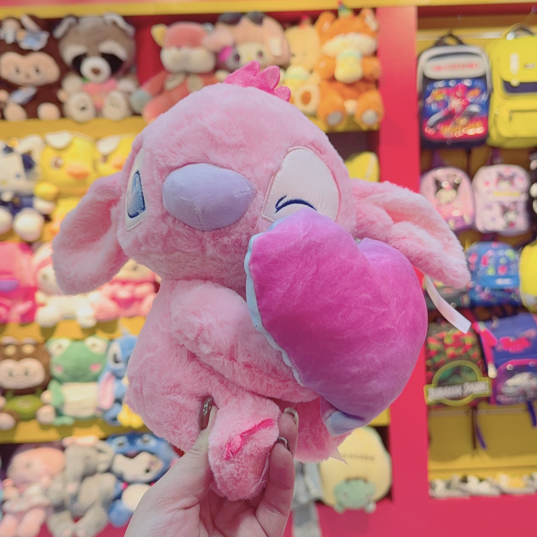 عروسک استیچ قلب رنگی