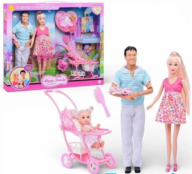 باربی خانواده برند دفا لوسی با کالسکه 8088