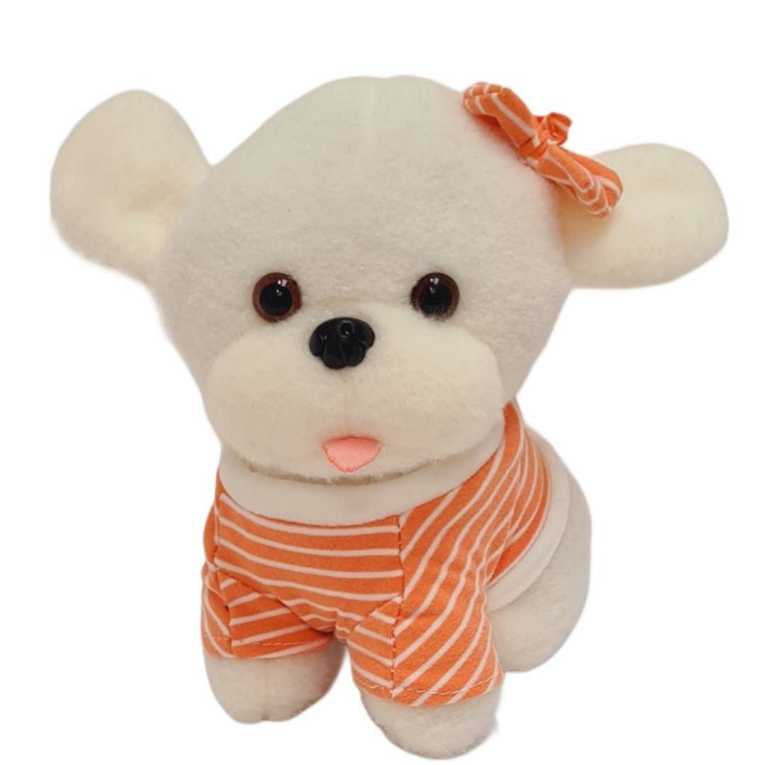 عروسک سگ لباس راه راه زبان دار