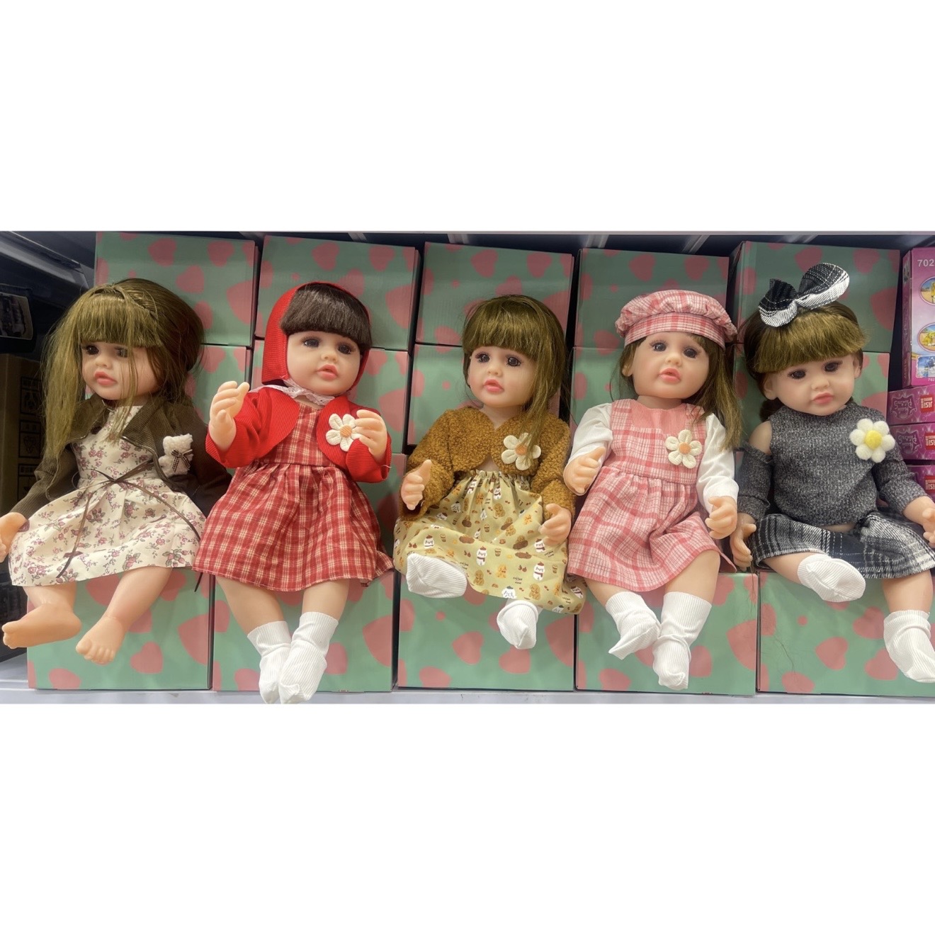 عروسک دختر نرم سیلیکونی سنسوری 22 اینچ هوشمند اصلی جعبه سبز آیتم 2795