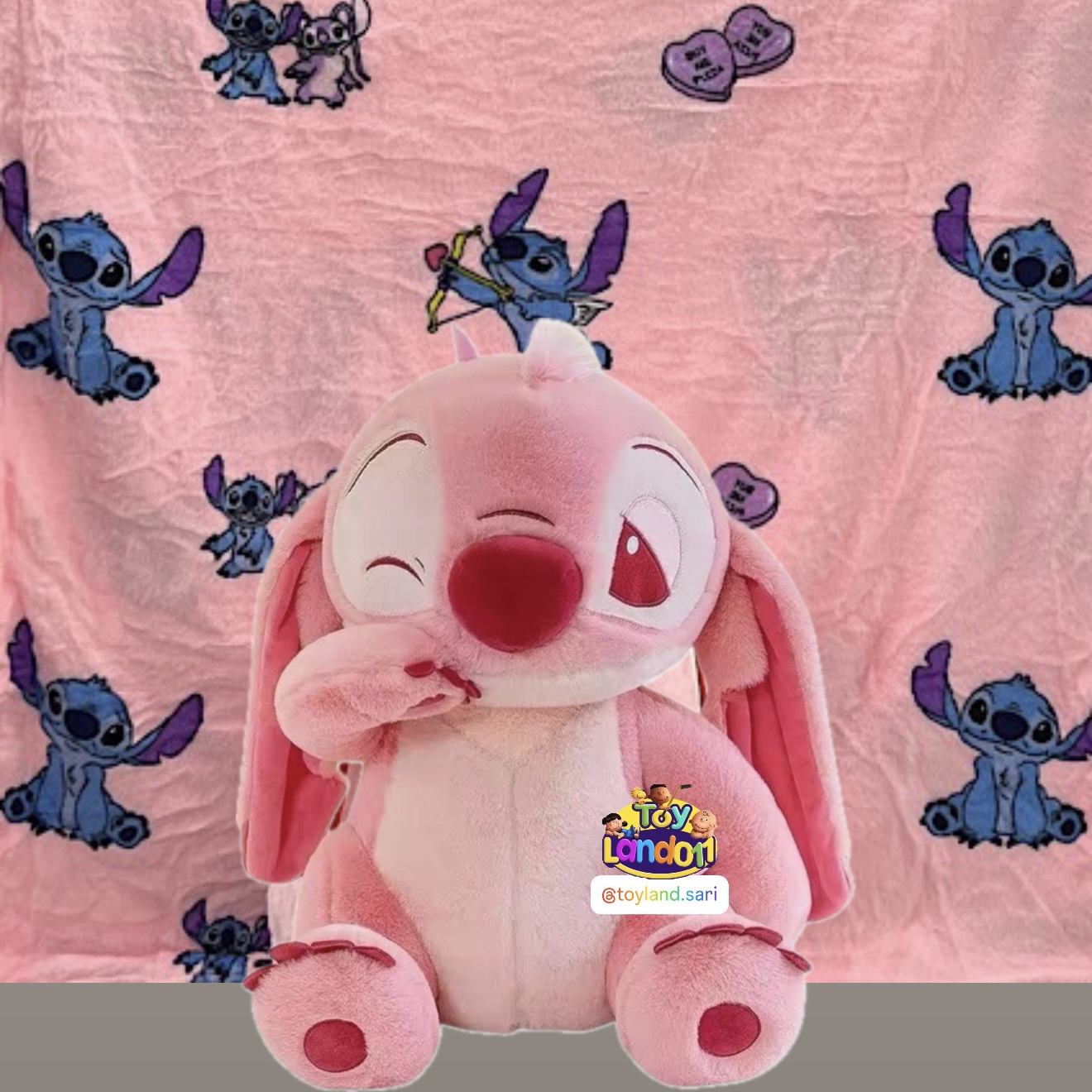 عروسک بالشتی طرح استیچ با پتو طرح دار