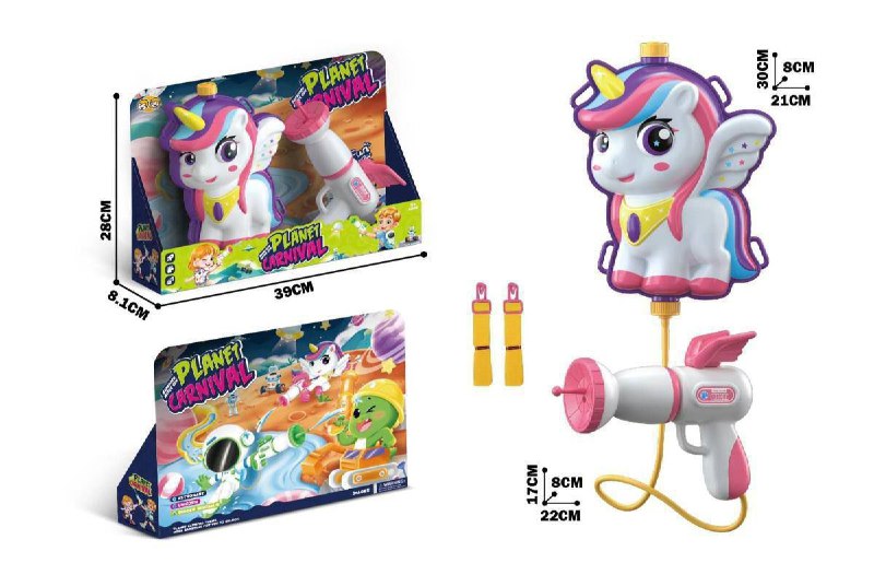 آب پاش کوله ای کودک طرح یونیکورن رنگین کمانی