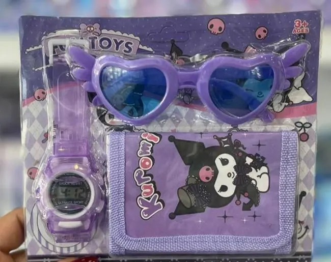 ست ساعت عینک و کیف پول فانتزی کودک