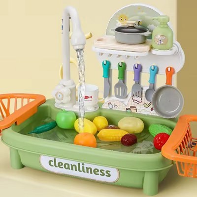 اسباب بازی سینک ظرفشویی پایه دار کودک Fun Kitchen Sink