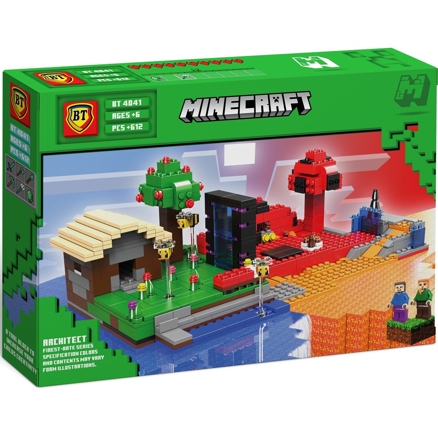 لگو ماینکرافت 612 قطعه برند بی تی