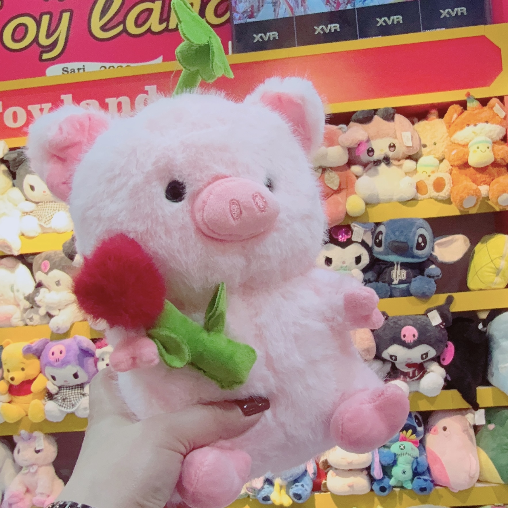 عروسک خوک گل قلبی